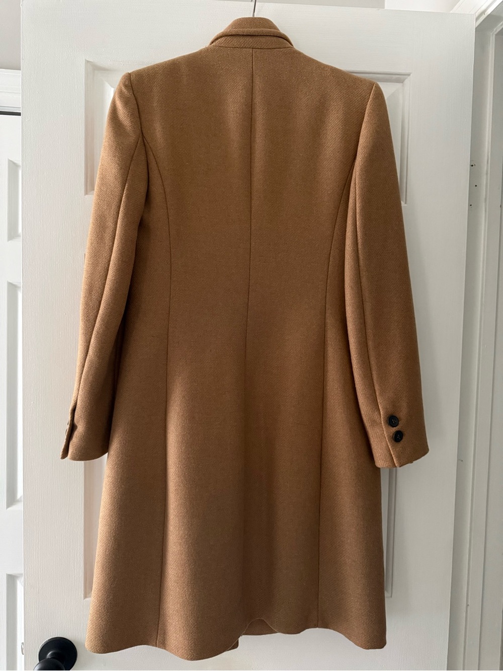 ZARA Camel Single-Breasted Tailored Trench Coat - Picture 2 of 3